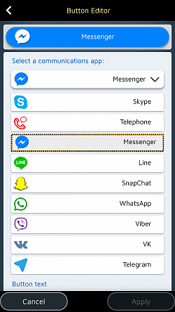 Integreer uw favoriete communicatie-app (WhatsApp, Messenger, Line)