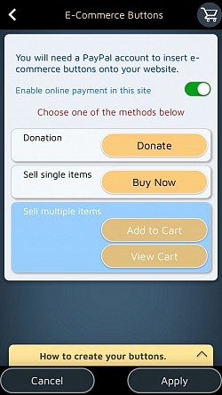 U kunt eenvoudige e-commerce-oplossingen creëren met Paypal-knoppen.